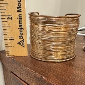 Gold Wire Cuff Bracelet